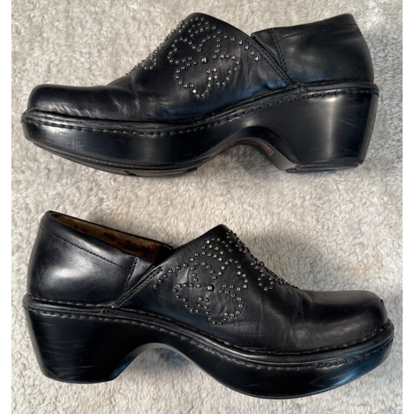 Ariat Strathmore Black Leather Studded Western Clogs Shoes Womens Size 8.5 Boho - Picture 3 of 11